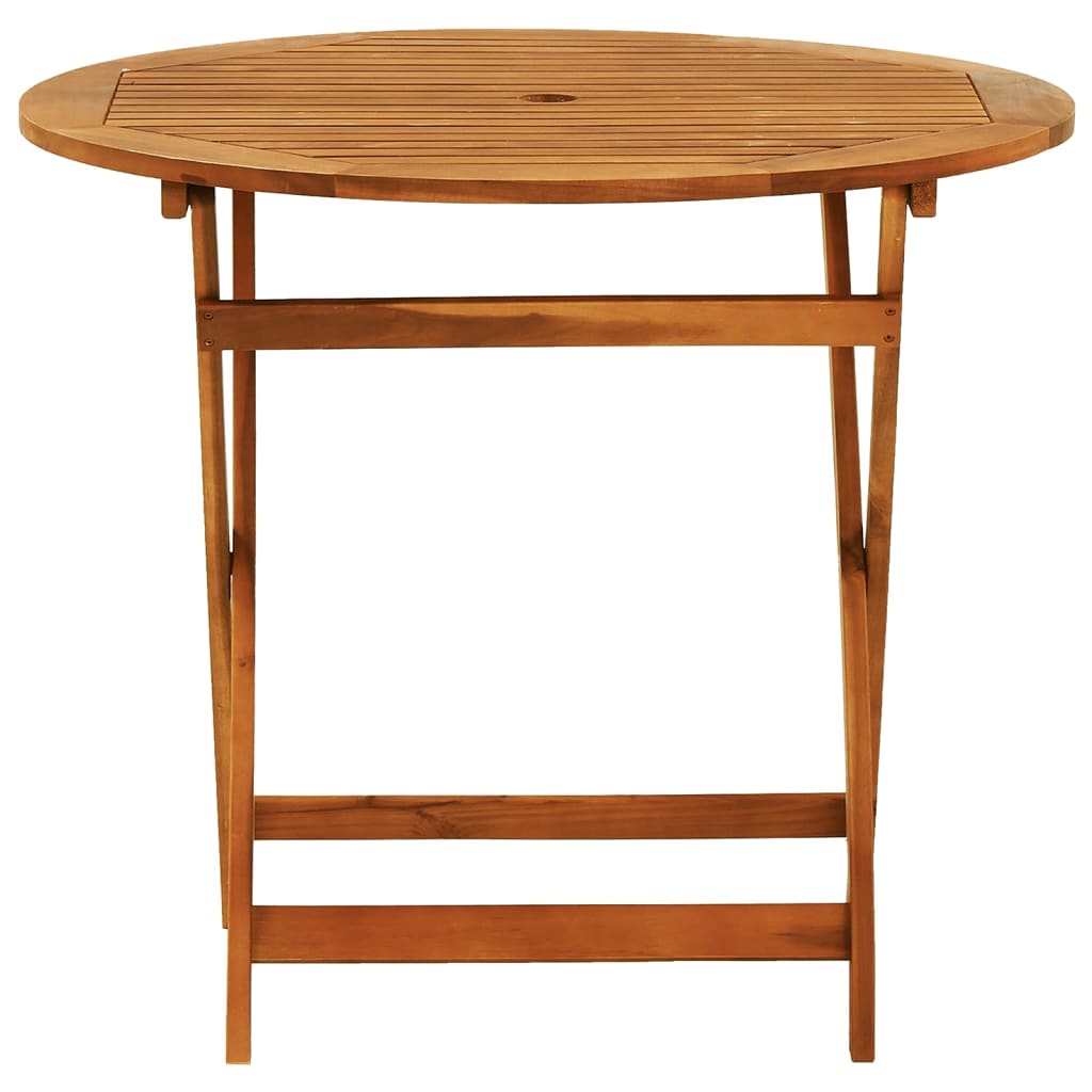 vidaXL Outdoor Dining Table Folding Garden Patio Table Solid Eucalyptus Wood-3