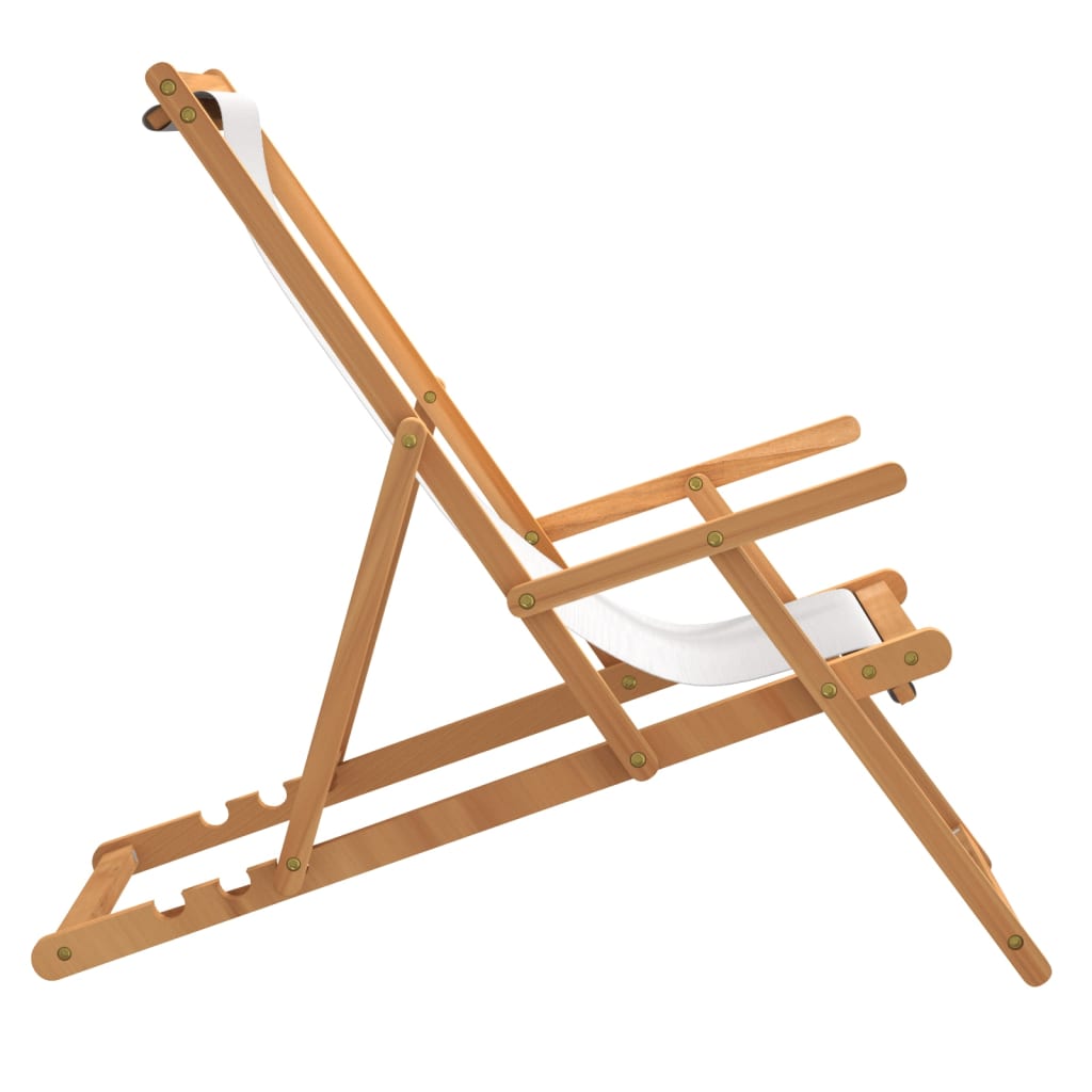 vidaXL Deck Chair Teak 22.1"x41.3"x37.8" Blue-39