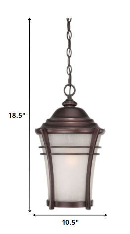 Frosted Glass Bronze Lantern Hanging Light-1