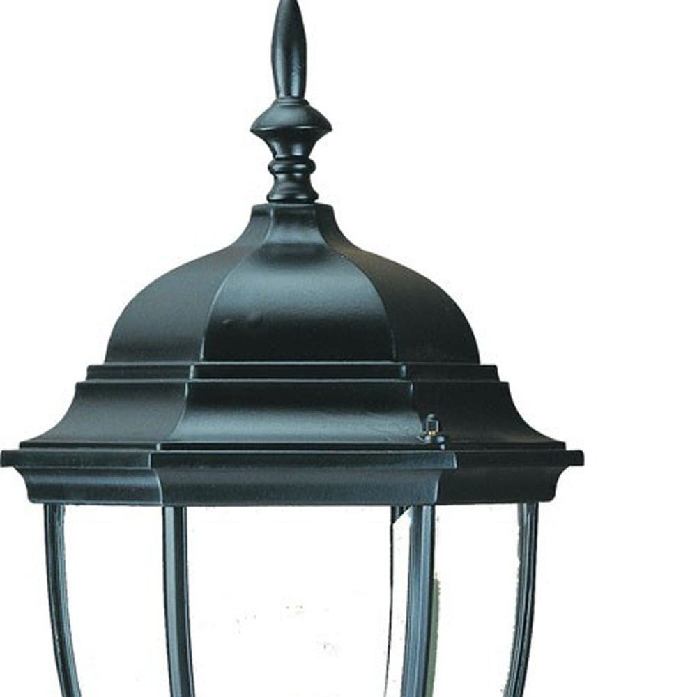 Matte Black Ornamental Lantern Wall Light-3