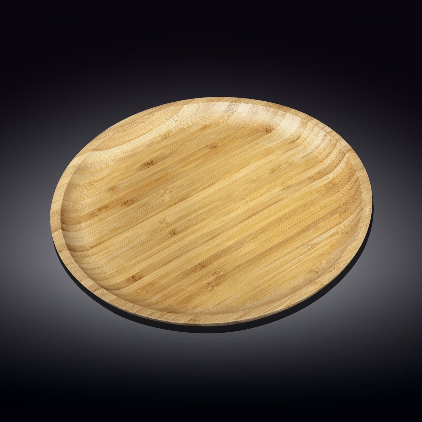 Set Of 3 Bamboo Round Platter 13" inch | For pizza / Barbecue / Steak-1