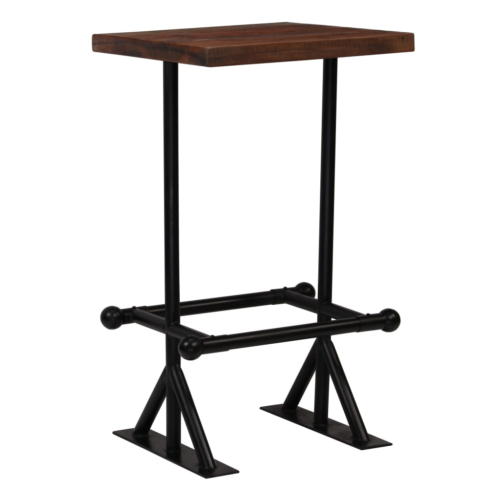 vidaXL Bar Table Kitchen Table Bistro Table Solid Reclaimed Wood Dark Brown-10