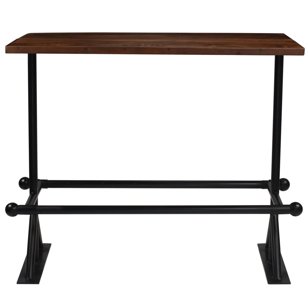 vidaXL Bar Table Kitchen Table Bistro Table Solid Reclaimed Wood Dark Brown-21