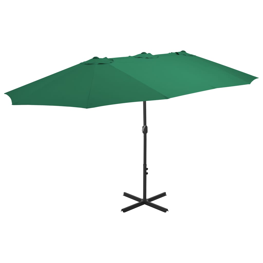 vidaXL Outdoor Umbrella Parasol with Double Top Sunshade Shelter Aluminum-4