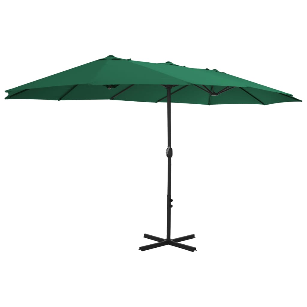 vidaXL Outdoor Umbrella Parasol with Double Top Sunshade Shelter Aluminum-39