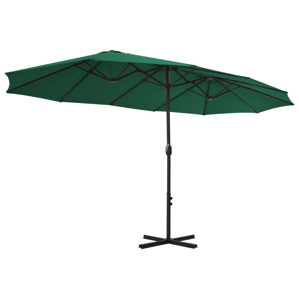 vidaXL Outdoor Umbrella Parasol with Double Top Sunshade Shelter Aluminum-41