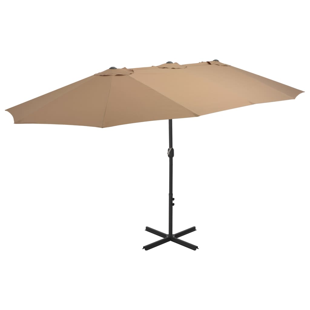 vidaXL Outdoor Umbrella Parasol with Double Top Sunshade Shelter Aluminum-6