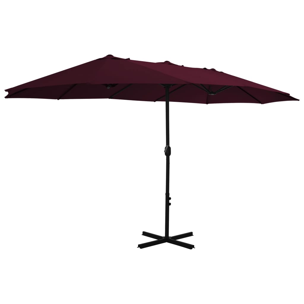 vidaXL Outdoor Umbrella Parasol with Double Top Sunshade Shelter Aluminum-53