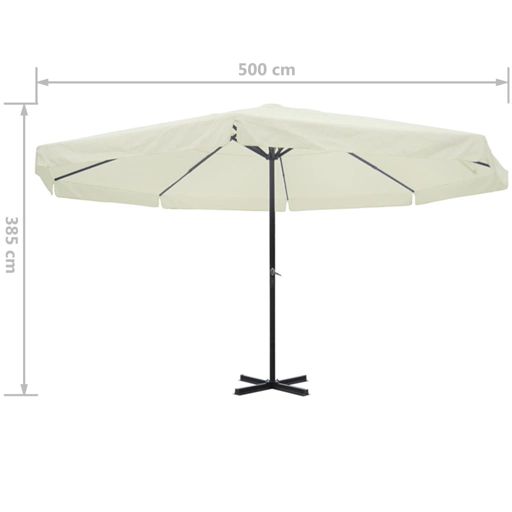 vidaXL Outdoor Umbrella Parasol with Crank Patio Sunshade Sun Shelter Aluminum-22