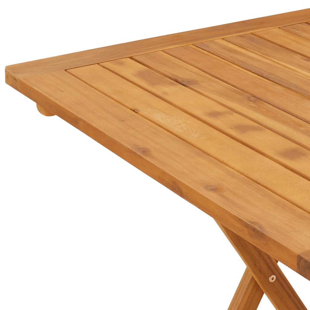 vidaXL Folding Patio Table 35.4"x29.5" Solid Acacia Wood-16