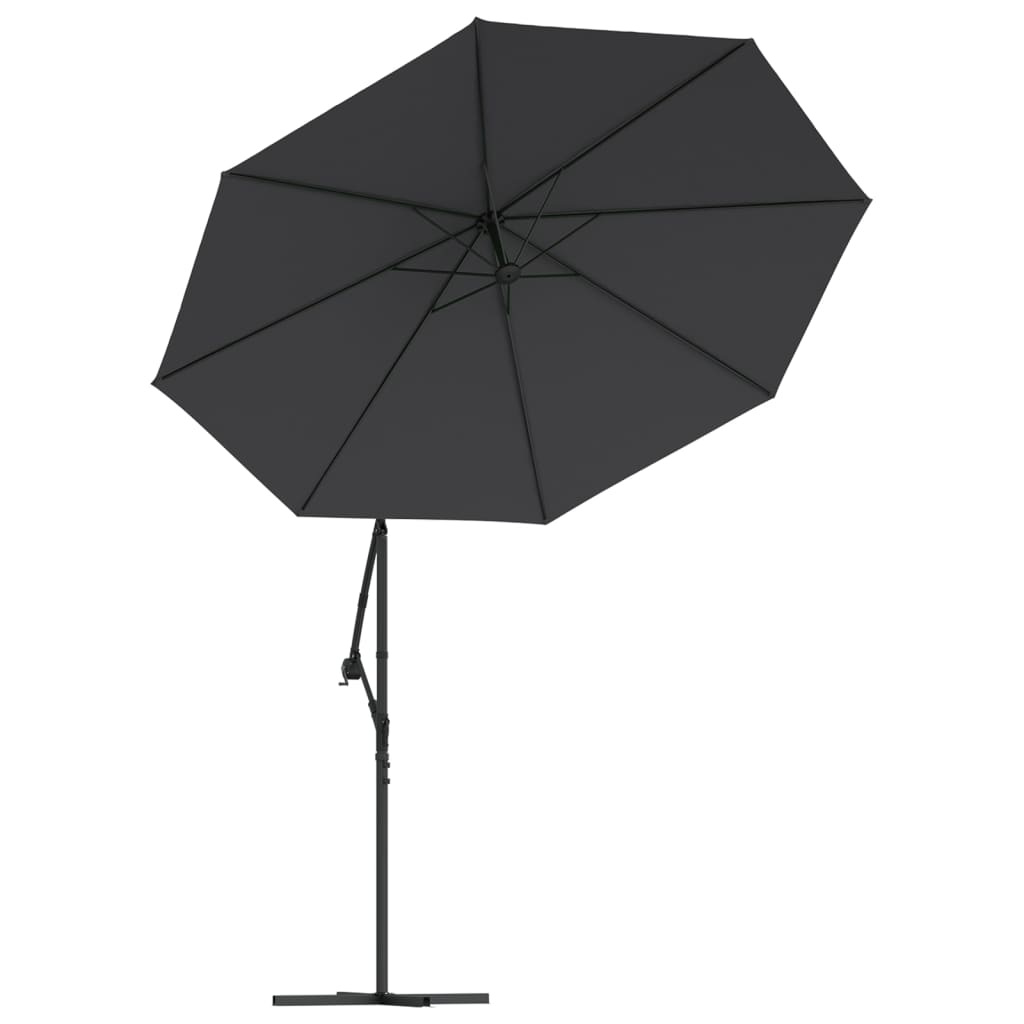 vidaXL Cantilever Umbrella Parasol with Solar LEDs Patio Umbrella Sunshade-27