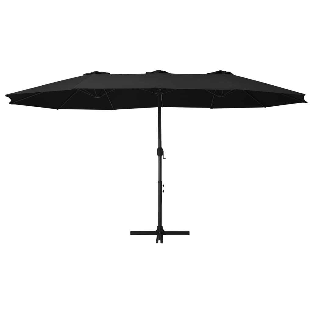 vidaXL Outdoor Umbrella Parasol with Double Top Sunshade Shelter Aluminum-31