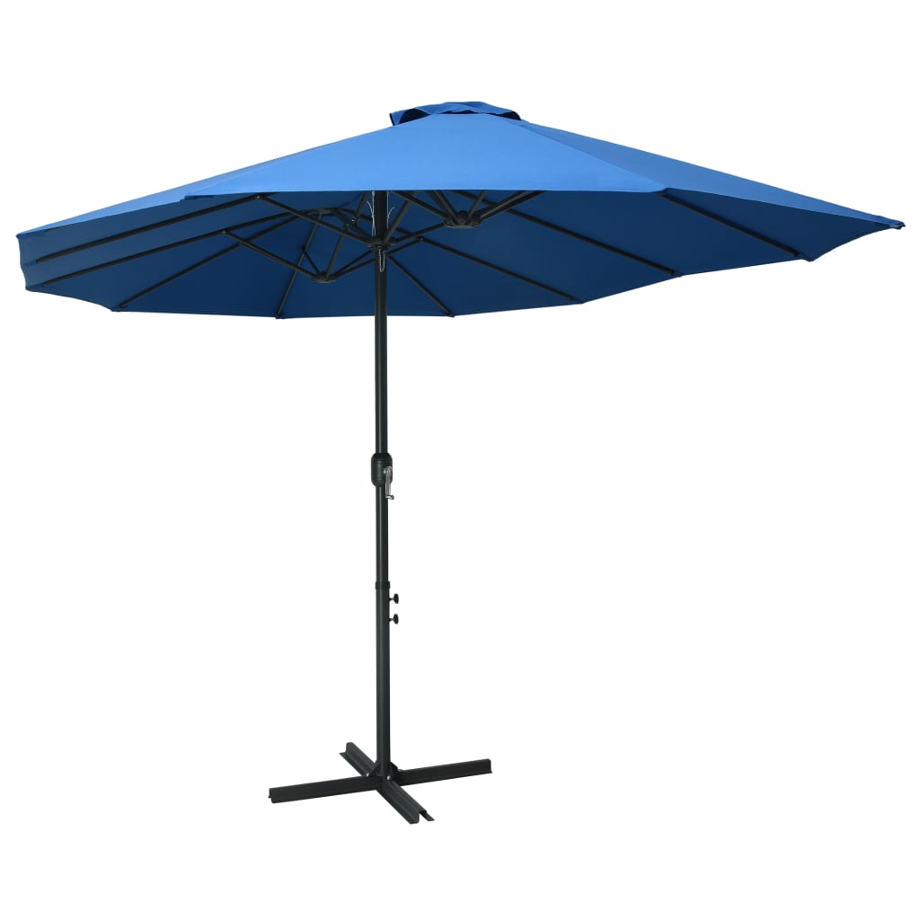 vidaXL Outdoor Umbrella Parasol with Double Top Sunshade Shelter Aluminum-2