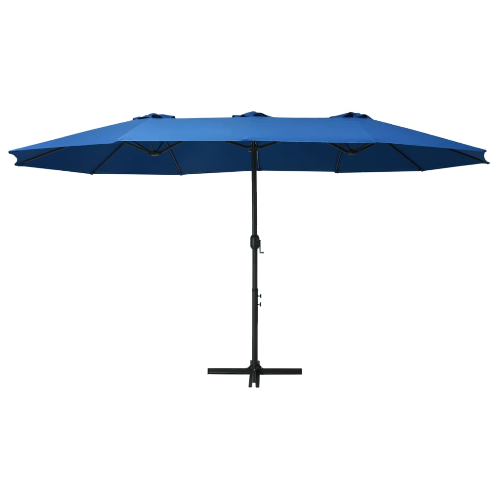 vidaXL Outdoor Umbrella Parasol with Double Top Sunshade Shelter Aluminum-47