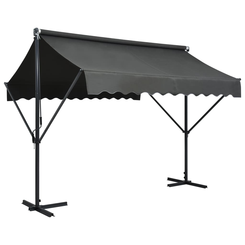 vidaXL Free Standing Awning Outdoor Retractable Awning Patio Sun Shade Shelter-35