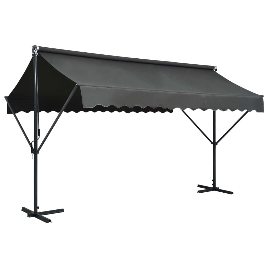 vidaXL Free Standing Awning Outdoor Retractable Awning Patio Sun Shade Shelter-18