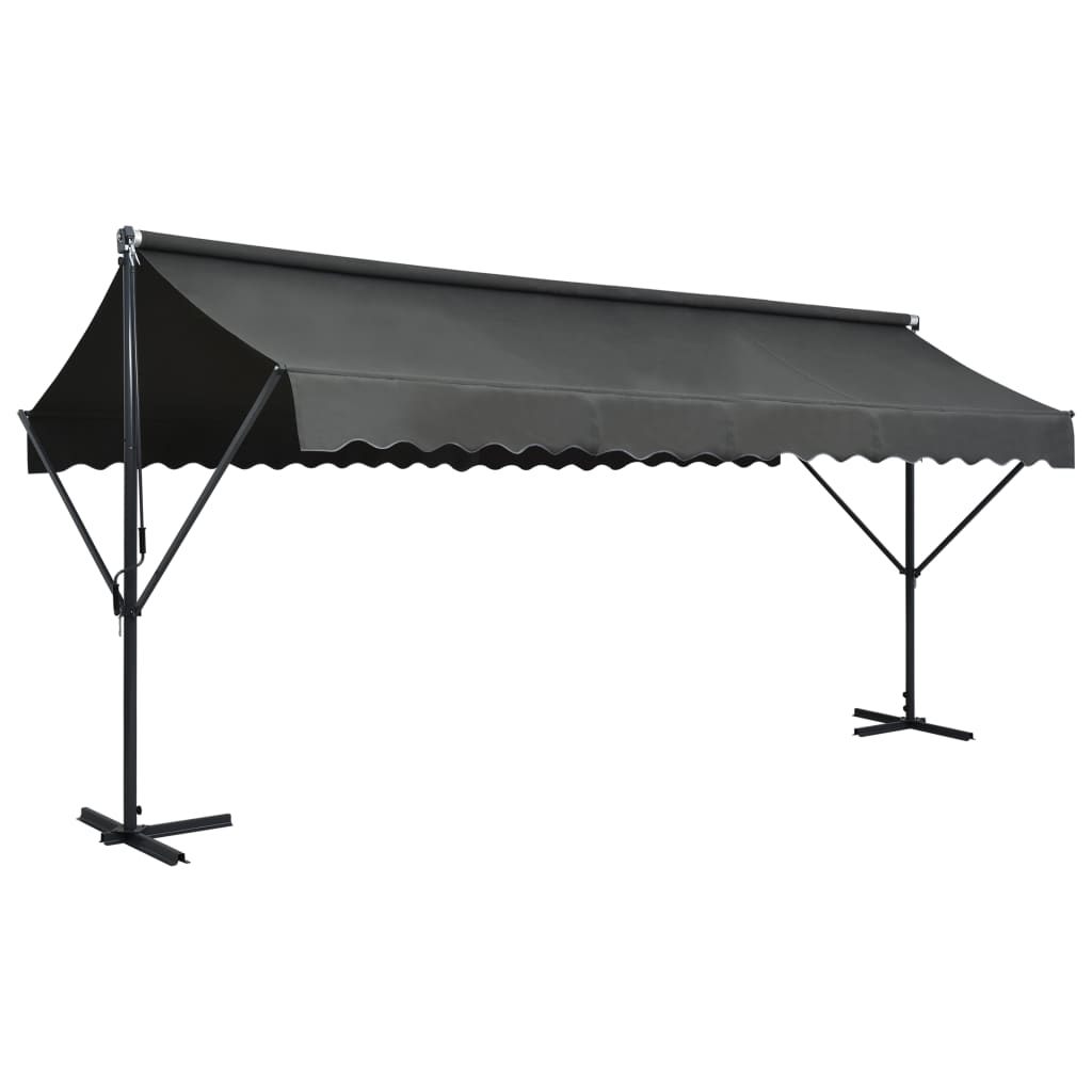 vidaXL Free Standing Awning Outdoor Retractable Awning Patio Sun Shade Shelter-21