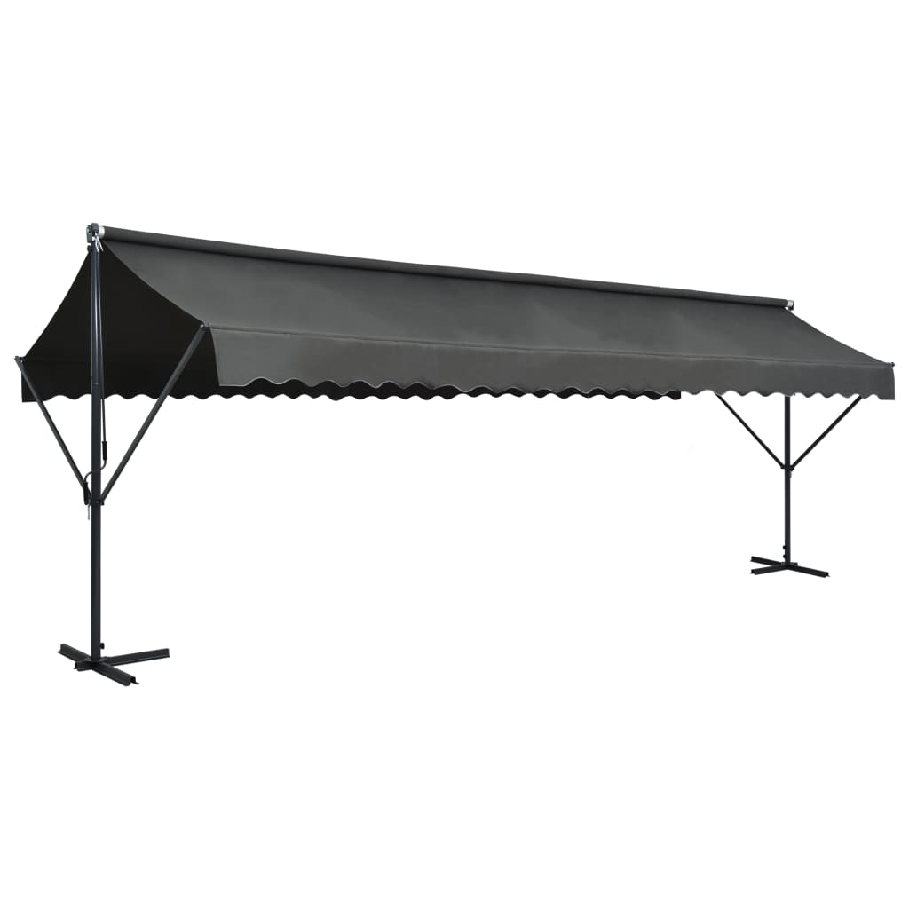 vidaXL Free Standing Awning Outdoor Retractable Awning Patio Sun Shade Shelter-24