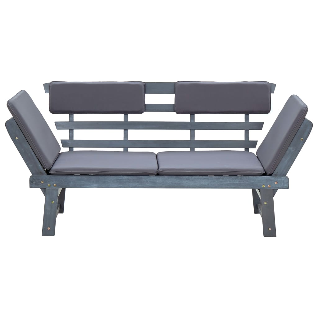 vidaXL Patio Bench Outdoor Garden Bench with Cushions 2-in-1 Solid Wood Acacia-13