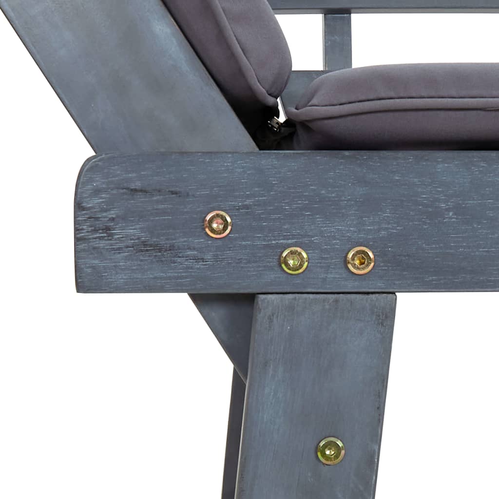 vidaXL Patio Bench Outdoor Garden Bench with Cushions 2-in-1 Solid Wood Acacia-17
