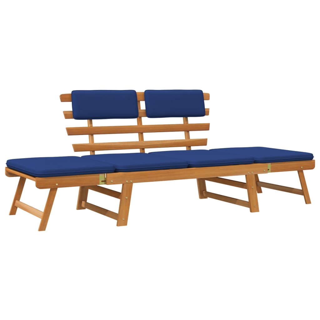 vidaXL Patio Bench Outdoor Garden Bench with Cushions 2-in-1 Solid Wood Acacia-34
