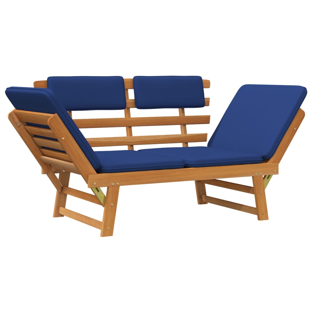 vidaXL Patio Bench Outdoor Garden Bench with Cushions 2-in-1 Solid Wood Acacia-37