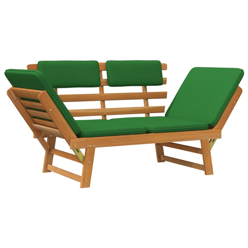 vidaXL Patio Bench Outdoor Garden Bench with Cushions 2-in-1 Solid Wood Acacia-29
