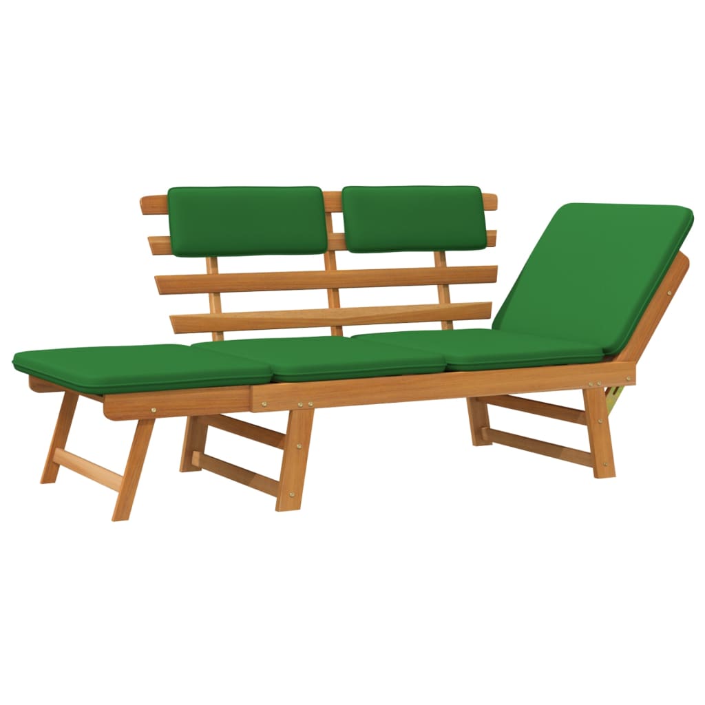 vidaXL Patio Bench Outdoor Garden Bench with Cushions 2-in-1 Solid Wood Acacia-31