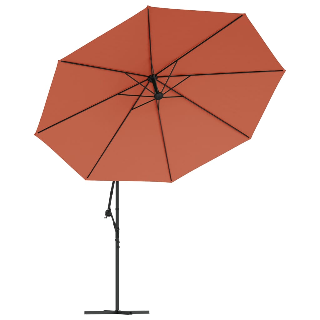 vidaXL Cantilever Umbrella Parasol with Solar LEDs Patio Umbrella Sunshade-61