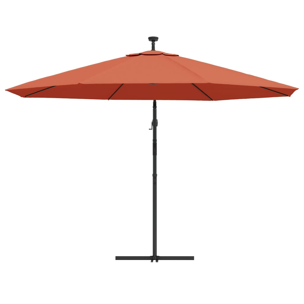 vidaXL Cantilever Umbrella Parasol with Solar LEDs Patio Umbrella Sunshade-63