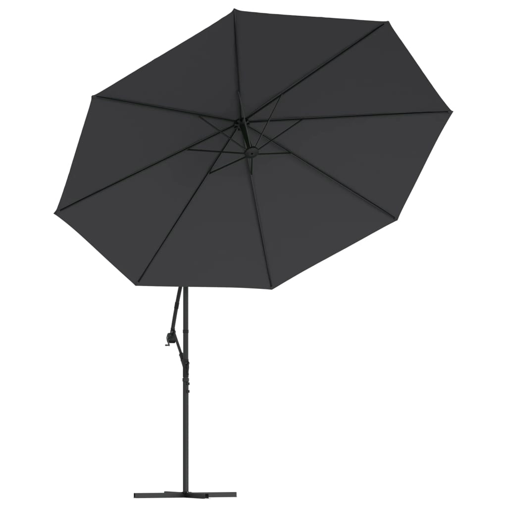 vidaXL Cantilever Umbrella Parasol with Solar LEDs Patio Umbrella Sunshade-23