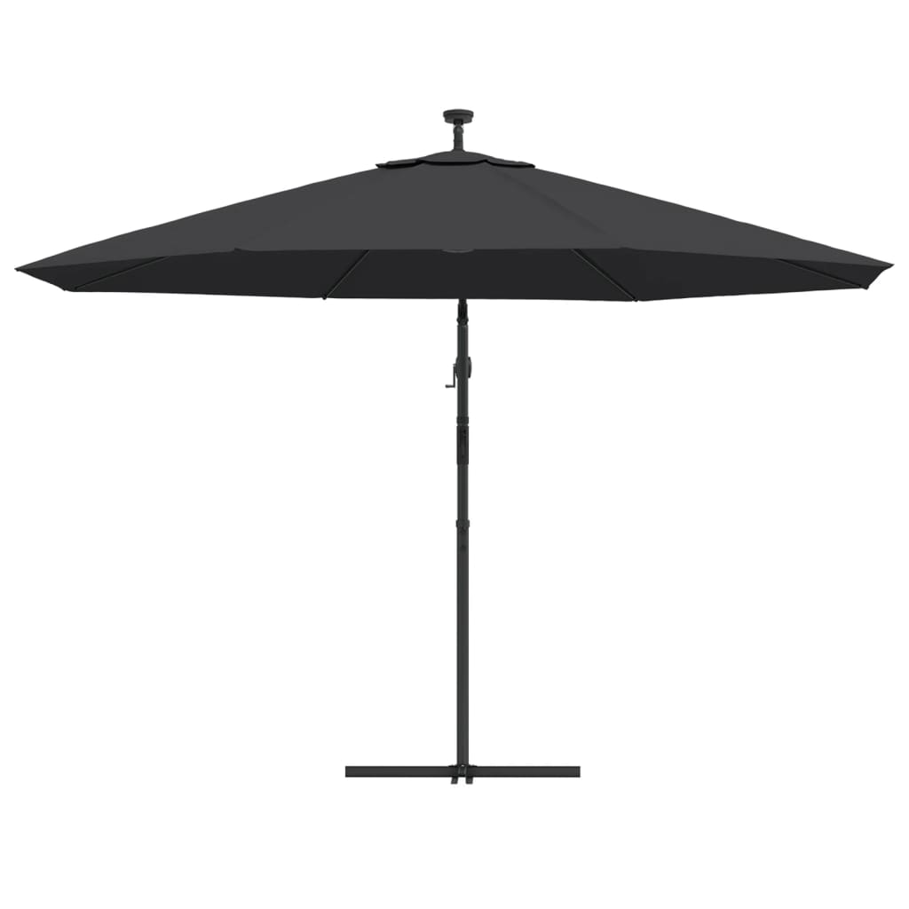 vidaXL Cantilever Umbrella Parasol with Solar LEDs Patio Umbrella Sunshade-25