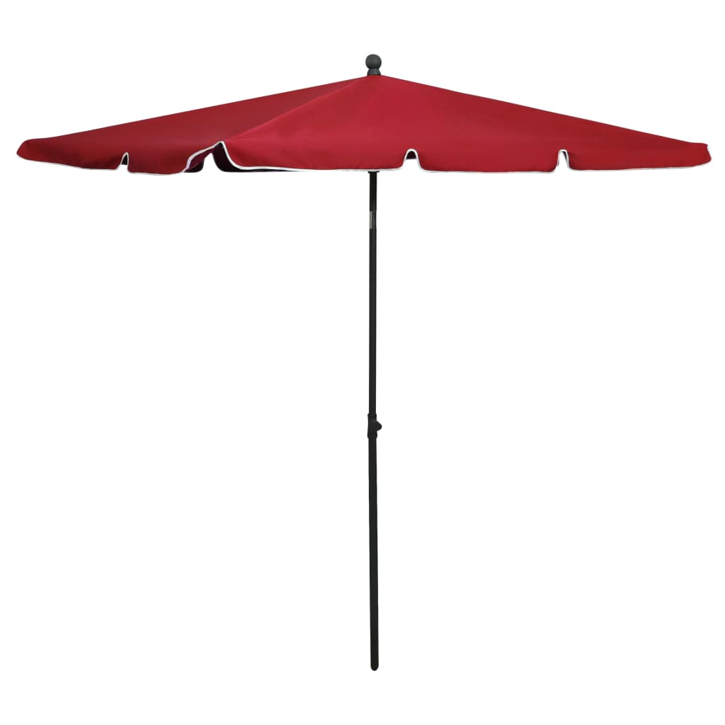 vidaXL Outdoor Umbrella Height Adjustable Parasol Patio Garden Sunshade Steel-4