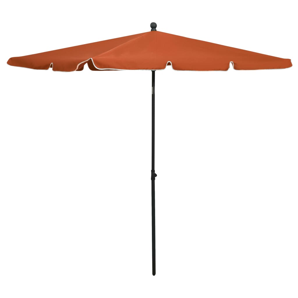 vidaXL Outdoor Umbrella Height Adjustable Parasol Patio Garden Sunshade Steel-7