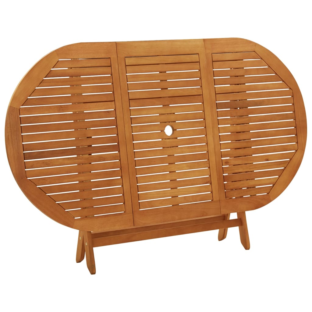 vidaXL Outdoor Dining Table Folding Garden Patio Table Solid Eucalyptus Wood-13
