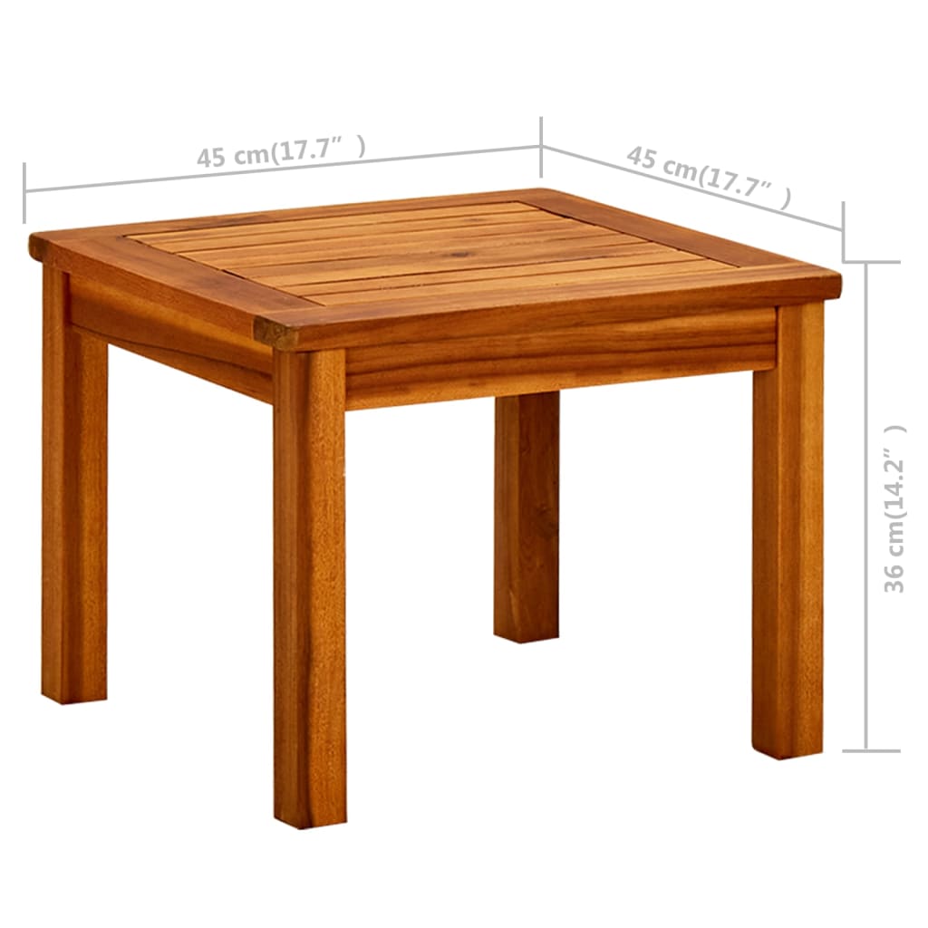 vidaXL Coffee Table Outdoor Side Table Garden Furniture Solid Wood Acacia-54