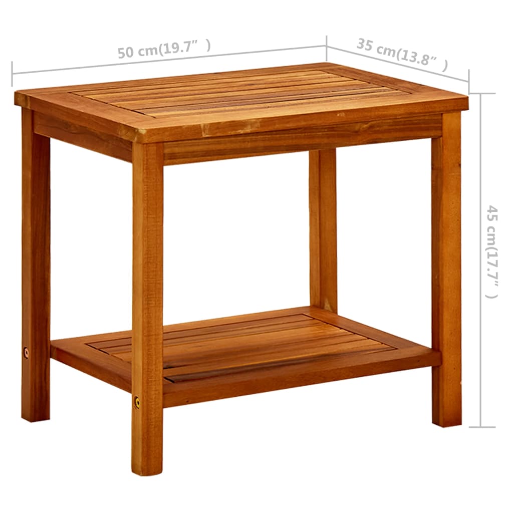 vidaXL Side Table End Table Coffee Table Indoor Outdoor Solid Wood Acacia-8