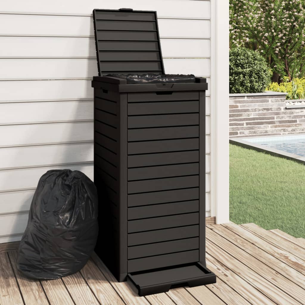 vidaXL Trash Can Garbage Can Trash Bin for Backyard Outdoor Polypropylene-3