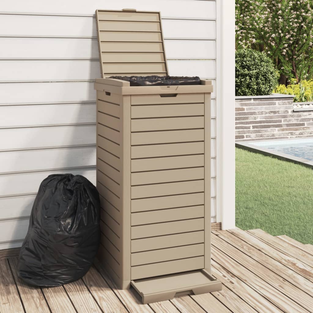 vidaXL Trash Can Garbage Can Trash Bin for Backyard Outdoor Polypropylene-15