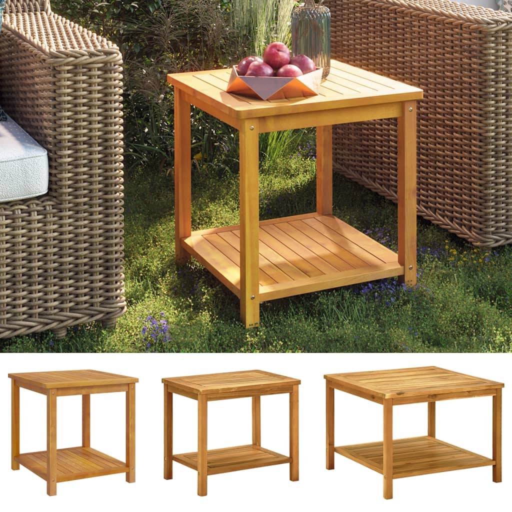 vidaXL Side Table End Table Coffee Table Indoor Outdoor Solid Wood Acacia-7