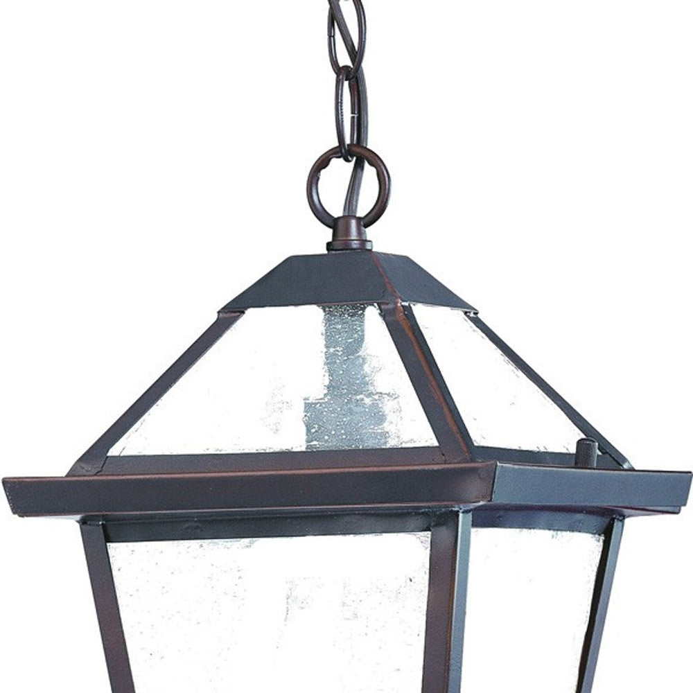 Antique Bronze Glass Hanging Lantern Light-3