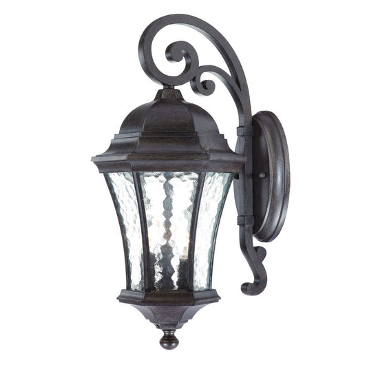 XL Antique Black Tapered Hanging Lantern Wall Light-0