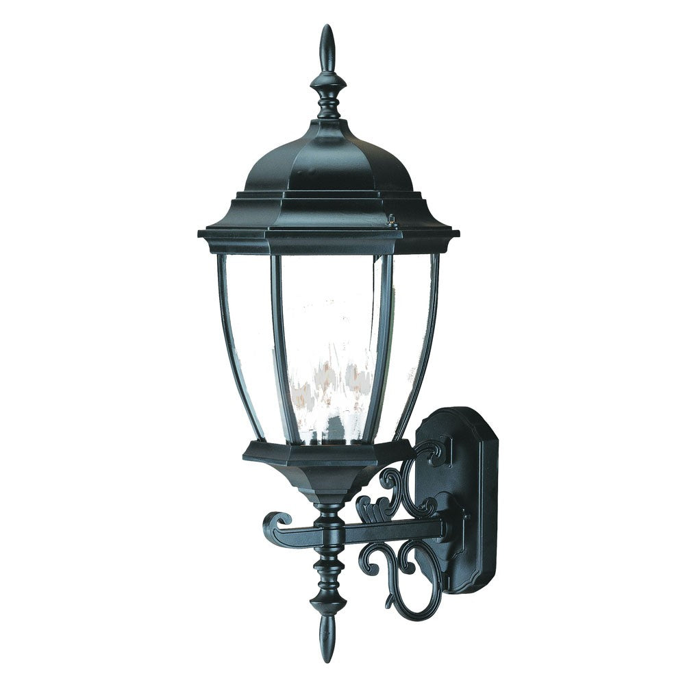 Matte Black Ornamental Lantern Wall Light-0