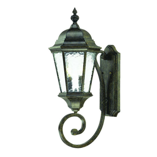 Two Light Antique Black Carousel Lantern Wall Light-0