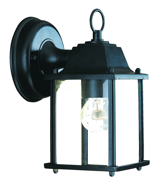 Matte Black Hanging Glass Lantern Wall Light-0