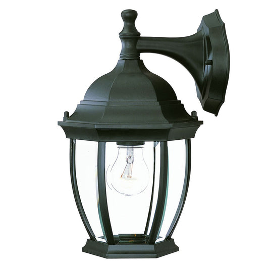 Matte Black Wide Hanging Lantern Wall Light-0