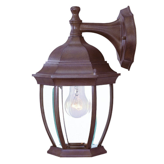 Dark Brown Wide Hanging Lantern Wall Light-0