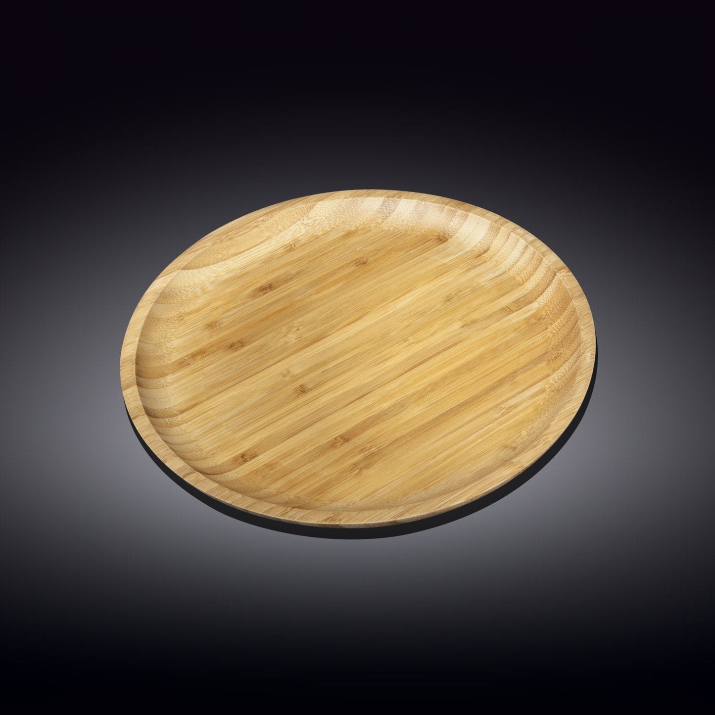 Set Of 3 Bamboo Round Plate 10" inch |For pizza / Barbecue / Steak-4