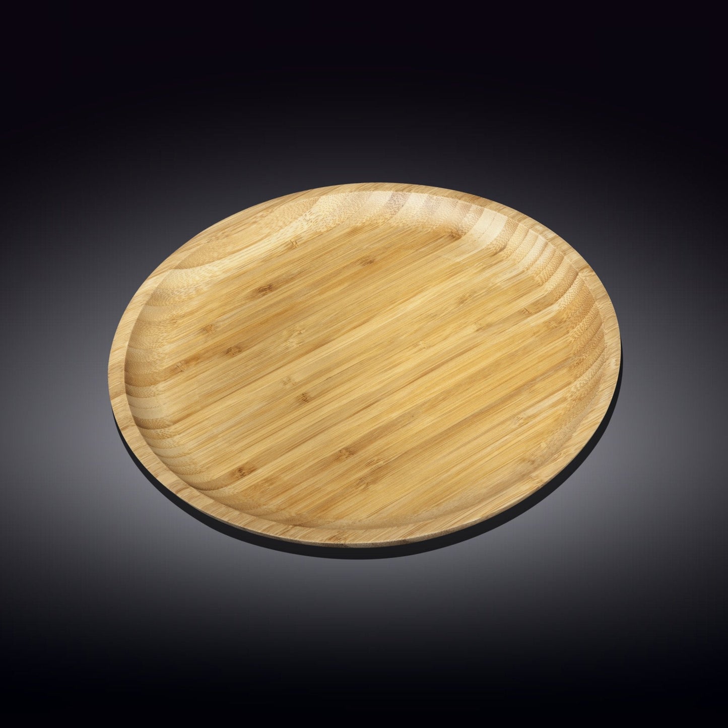 Set Of 3 Bamboo Round Plate 11" inch | For pizza / Barbecue / Steak-5