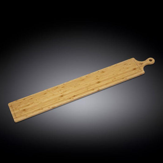 Bamboo Charcuterie Board With Handle 39.4" inch X 5.9" inch | 100 X 15 Cm-0